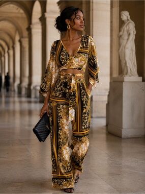 New Stylewise matching 2 pcs set Versace vibes!